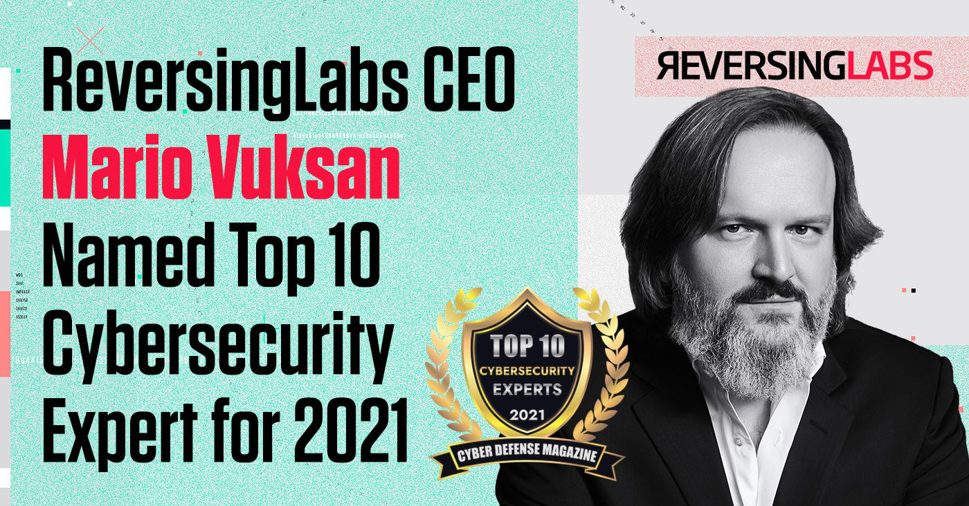 CEO Mario Vuksan Named Winner of the Top 10 Cybersecurity Experts for 2021